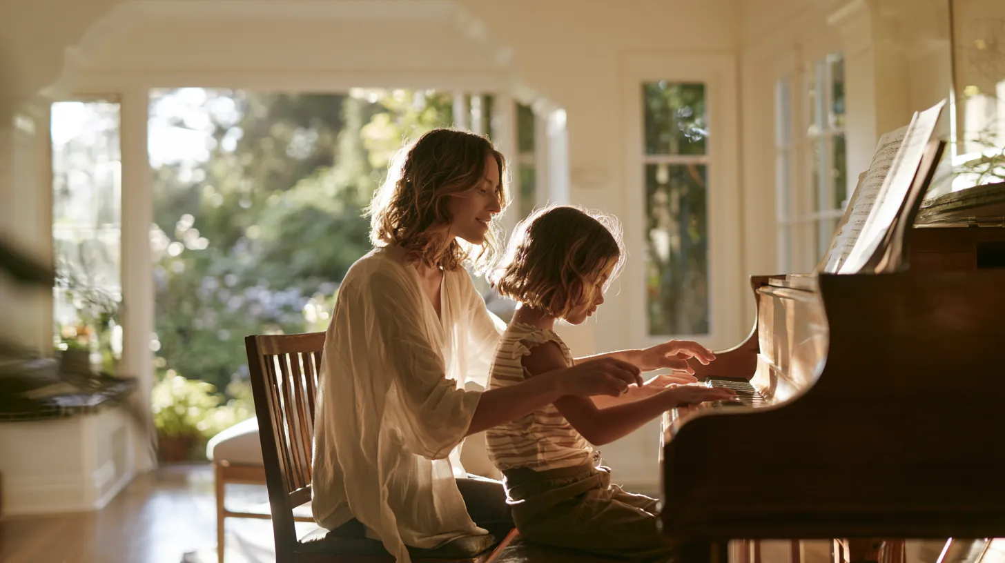 A piano lesson at home in San Francisco